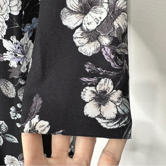 Adrianna Papell Black Dress Etch Flora A-Line Size 14W NWT - Picture 4 of 8